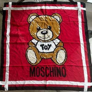 Moschino Bear Silk Scarf